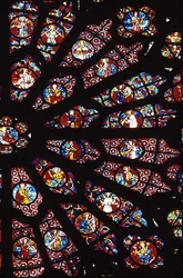 Westelijk Roosvenster, detail van de Dood van de Zalige Maagd Maria, c.1270